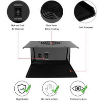 Secador De Uñas Profesional Con Aire Caliente Y Frío VamsLuna 300W Negro Herramienta De Ensamblaje De Gel Para Salon De Uñas - details 5