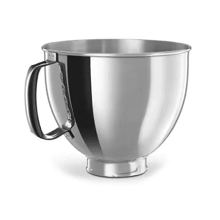 Tazón de acero inoxidable para Kitchener Classic & Artisan Series 4.5-5 QT Mezclador de cabeza inclinada, 5 cuartos de acero inoxidable 304-Excellence - 1