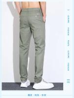Pantalones Casuales Para Hombre Verano Ligeros Malla Elástica Pantalones Rectos Transpirables Moda Fitted Pantalones Casuales - details 13
