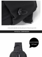 Bolsa De Pecho Casual Impermeable De Negocios Oxford Unisex Gran Capacidad Estilo Casual Decoración Sin Nada Cierre De Cremallera - details 27