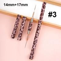 Set De 5 Pinceles Para Arte De Uñas Con Diseño De Leopardo Herramienta Profesional De Manicura Para Dibujar Líneas Estriadas En Gel UV Y Pintura De Uñas - details 11