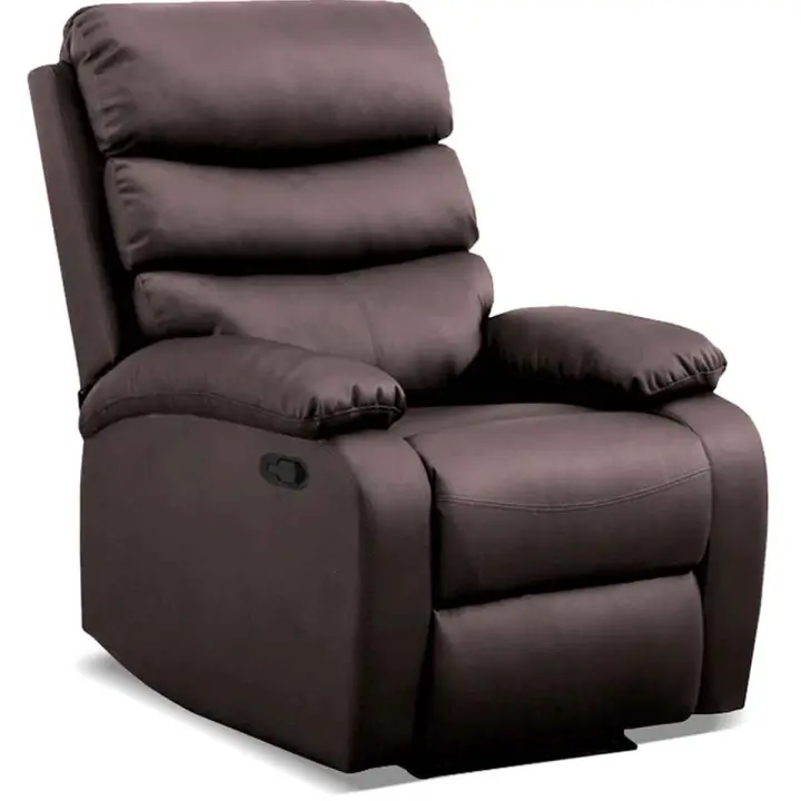 Sillón Relax Masaje Acolchado Reclinable Calor Lumbar Marrón Gridinlux - 1