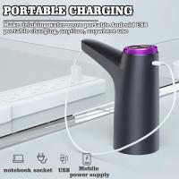 Dispensador de agua automático, bomba para botellas de agua, bomba de agua potable, dispensador de agua eléctrico para camping, hogar, oficina, recargable (negro) - details 1