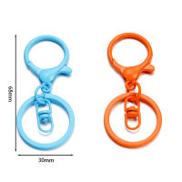 5Pcs/Set Anillos De Metal Colorido Con Cierre De Langosta Para Fabricación De Joyas Llaveros DIY Suministros Accesorios 68mm - details 0