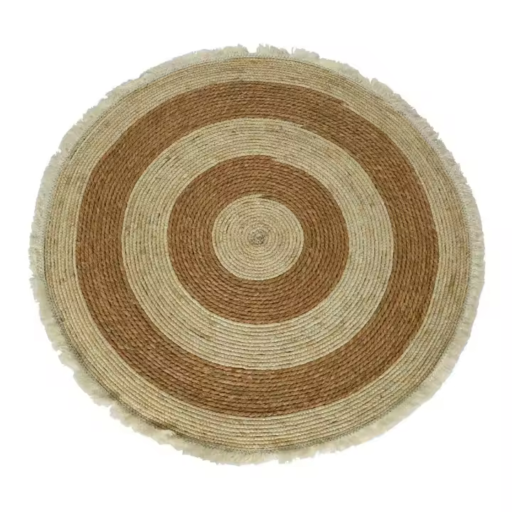 ALFOMBRA FIBRA COCO REDONDA Ã˜100cm MARRON - 1