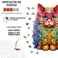 Puzzle De Madera Para Adultos Con Forma Única De Gato Persa Caja De Madera Bonita Jigsaw Regalos Únicos Para Hombres Y Mujeres - details 5