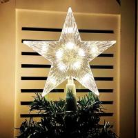Estrella De Navidad LED 15CM Para Adornos De Árbol De Navidad Con Batería Decoración Doméstica Para Año Nuevo 2025 - details 6