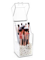 Organizador De Maquillaje Transparente De Acrílico Porta Pinceles Y Labiales Reutilizable Contenedor De Escritorio Caja De Almacenamiento Para Cosméticos - details 3