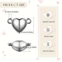 Cerraduras Magnéticas En Forma De Corazón Para Joyería Oro Y Plata Cerraduras Magnéticas Para Fabricación De Pulseras Y Collares Accesorios De Joyería DIY - details 3