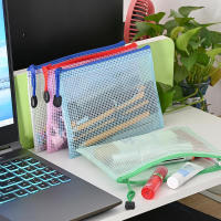 Carpeta Transparente PVC De Red Con Cierre Para Documentos A4/A5 Estudio Y Oficina 5 Piezas Suministros Escolares Y De Oficina Para Estudiantes - details 1