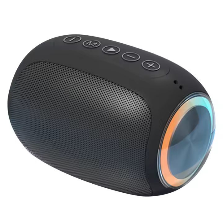 Caja de música con altavoz Bluetooth, caja Bluetooth portátil negra - 1