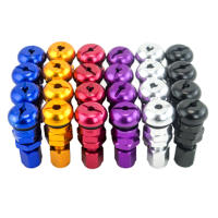 Kit De Valvulas De Rueda Para Coche Camión Motocicleta 4Pcs Con Cierre De Polvo Metálico Y Tornillo Material De Aluminio - details 10