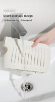 Alfombrilla De Drenaje Rápido De Silicona Para Grifo Y Baño Matriz Plegable Antisalpicaduras Multifuncional Con Diseño De Inclinación Para Almacenamiento De Jabón Moderno Y Ecológico - details 5