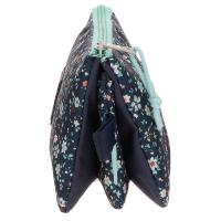 Estuche triple Pepe Jeans azul oscuro con estampado floral 22 x 12 x 5 cm - Tres compartimentos cerrados con cremallera para mejorar la organización - cremallera principal y secundaria, doble bolsillo interior - asa lateral - diseño moderno y versáti - details 2