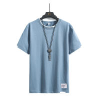 Camiseta De Algodón Puro Para Hombre Estampado Casual De Verano Sin Capucha Manga Corta Trendy Inner Wear Marca - details 4