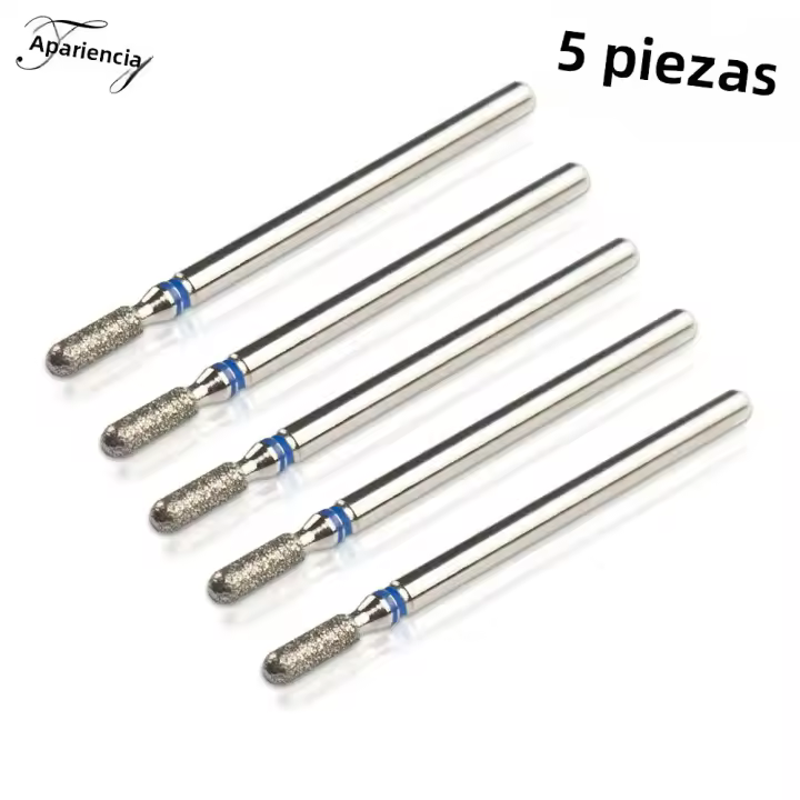 Juego De 5 Piezas De Brocas Para Uñas Manicura Con Drill Eléctrico Cuchillas De Diamante Para Limpiador De Cutícula Kit De Brocas Para Máquina De Archivar Uñas - 1
