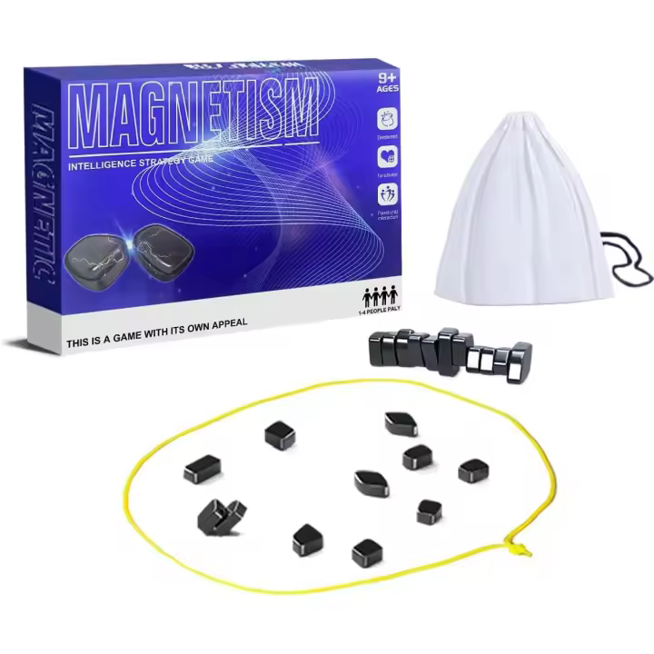 Juego de ajedrez magnético de batalla con efecto magnético, juego educativo de ajedrez, 20 piezas magnéticas para fiestas (modelo de cuerda) - 1