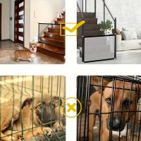 Puerta De Seguridad Para Mascotas Multifuncional: Instalación Fácil Valla De Malla Plegable Ventilada Para Barriadas Al Aire Libre Y Interior - details 2