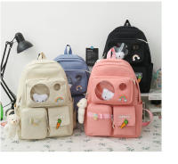 Mochila Escolar Para Niñas Teenager 5 Piezas Set Con Gran Capacidad Y Varios Bolsillos Canvas Resistente Y Versátil Para Viajes Y Estudio - details 0