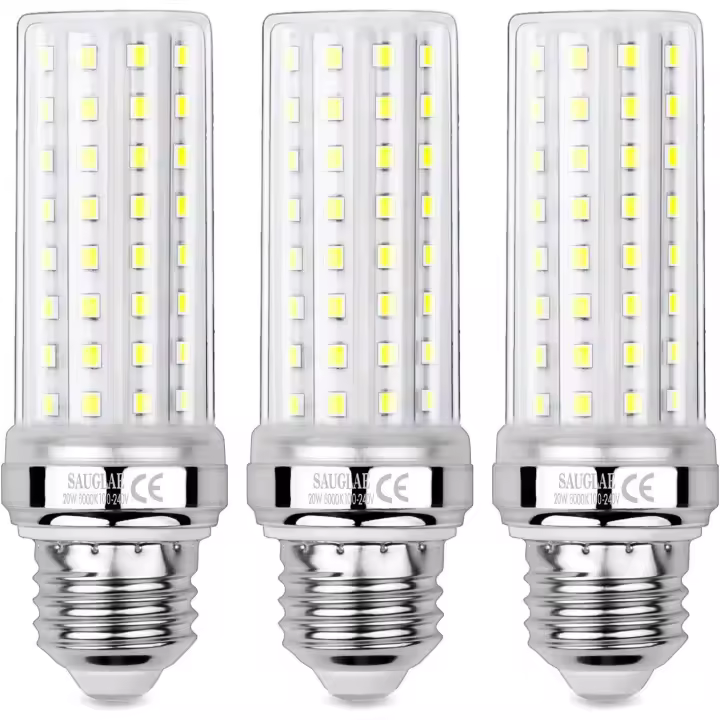 Bombillas LED Maíz 20W Equivalente 150W Luz Blanca Fría 6000K - 3 Piezas - 1