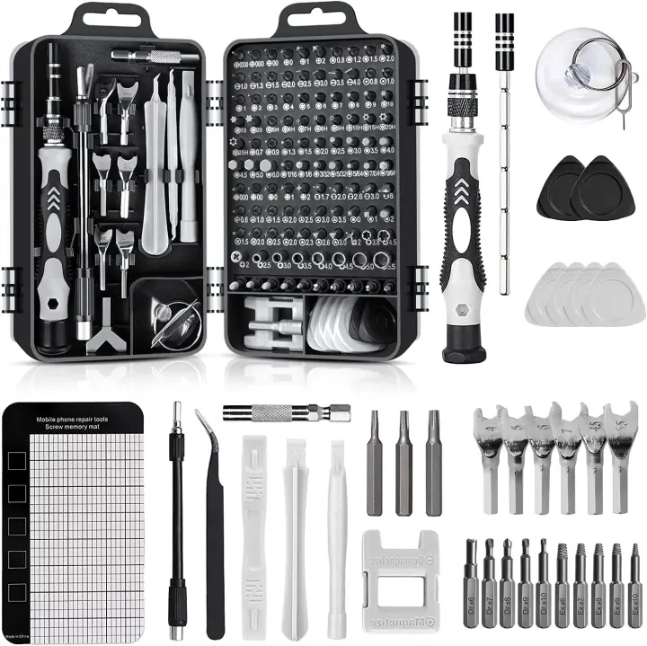 Juego de destornilladores de precisión 138 en 1, caja pequeña, destornilladores para ordenador, desmontaje de ordenador portátil, MacBook, iPhone, reparación, gafas, bricolaje, reloj - 1