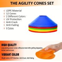 Kit De Entrenamiento De Fútbol Ajustable Con 10 Conos De Agilidad Disc Set De Banda Deportiva En Colores Rojo Naranja Amarillo Verde Azul - details 3