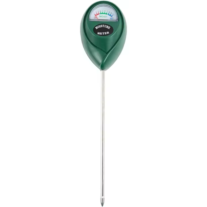 Medidor de humedad del suelo con sonda de aguja resistente, lecturas precisas e instantáneas, sin pilas, sensor de humedad del suelo, color verde. - 1
