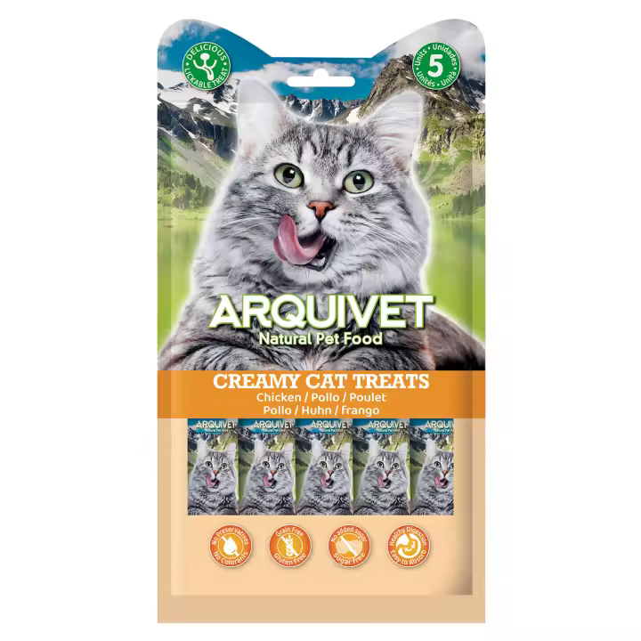 Arquivet - Golosina Cremosa de Pollo para Gatos - 5 Sobres - 1