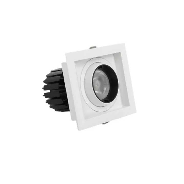 Ledkia Foco Downlight LED 18W COB Direccionable 360º Cuadrado Corte 125x125 Mm CRI90 Expert Color No Flicker - Ahorro Eléctrico - 1