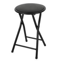 ARISE SHOP-Taburete plegable acolchado,Silla plegable portátil y ligera para Cocina, Comedor, Salón, Dormitorio,Color negro,30 x 30 x H 45 cm - details 0