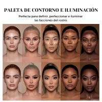 Paleta de Contornos USHAS - Cobertura Perfecta para un Rostro Impecable - Maquillaje de Rostro y Corrector - details 0
