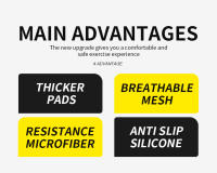 Guantes De Gimnasia Y Ciclismo Sin Dedos Antideslizantes Para Hombres Y Mujeres Con Almohadillas De Gel Accesorios De Bicicleta Y Fitness - details 4