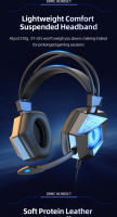 Auricular De Juego Con Luz LED Y Micrófono HD 3.5mm Para PC Laptop PS4 PS5 XBox Switch - Auriculares Con Sonido Surround Wired - details 7