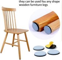 16 Furniture Sliders 40mm, Moving Pads Silicon Furniture Sliders for Sofa Carpet Heavy Items Easy Move,Self Adhesive Round Furniture Movers Sliders - details 4