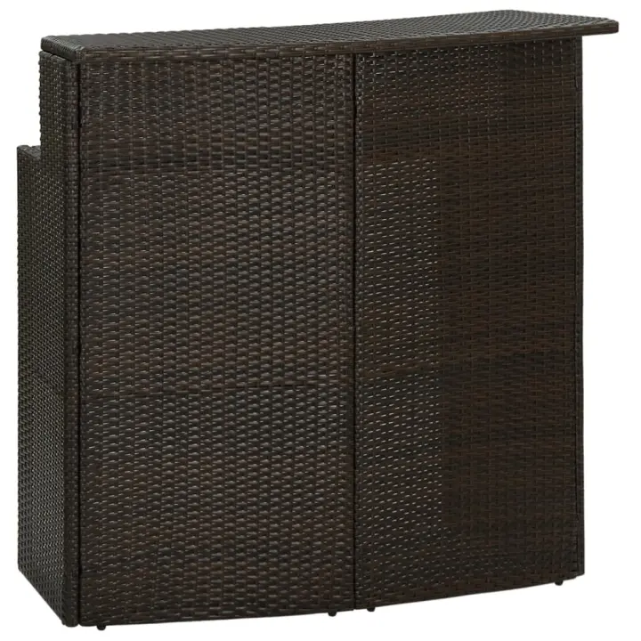 Mesa Alta de Jardín Marron sintético 120x55x110 cm - 1