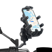 Soporte De Teléfono Móvil Para Motocicleta Con Amortiguador De Vibración Soporte De Rotación Ajustable Para Motorbike Ball Head Mount - details 32