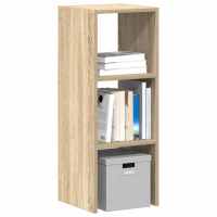 vidaXL Librería apilable madera contrachapada blanca 30x30x80 cm en color Blanco/Gris hormigón/Roble Sonoma y más - details 2