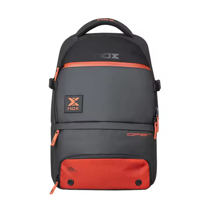 Mochila Nox Luxury Open Series Negro Rojo - 1