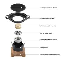Mini Estufa De Barbacoa Desmontable Japonesa Con Grill Antideslizante Para Asar Carne Herramienta De Picnic Y Camping - details 14