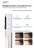 Lámpara Nocturna Con Sensor De Movimiento LED Recargable Tipo C Luz Para Armario Y Cocina Con Pantalla Digital - details 2