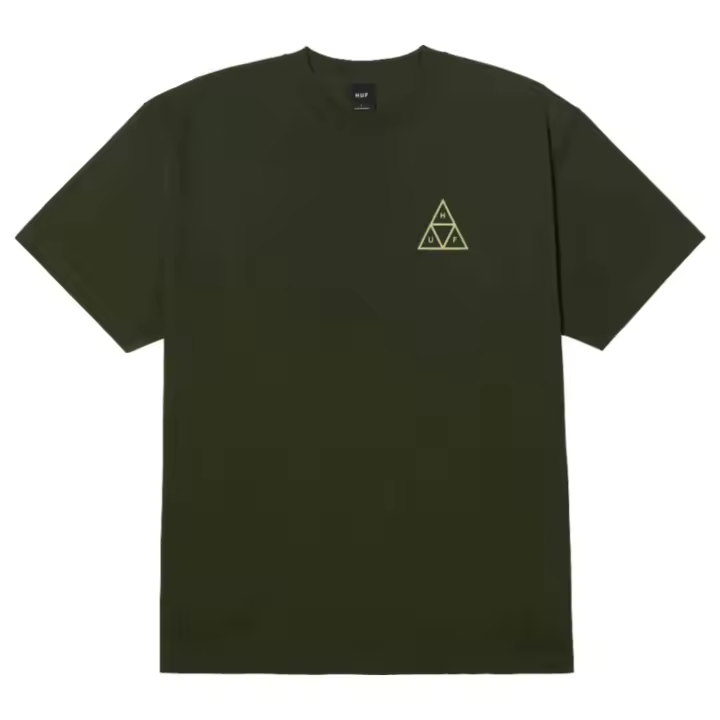 Camiseta de Manga Corta Huf Set Triple Triangle para hombre en color verde - 1
