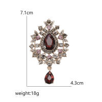 Broche De Lujo Retro Estilo Palacio Europeo Y Americano Accesorios Exteriores De Ropa Para Mujeres Material Aleación De Zinc Y Vidrio - details 14