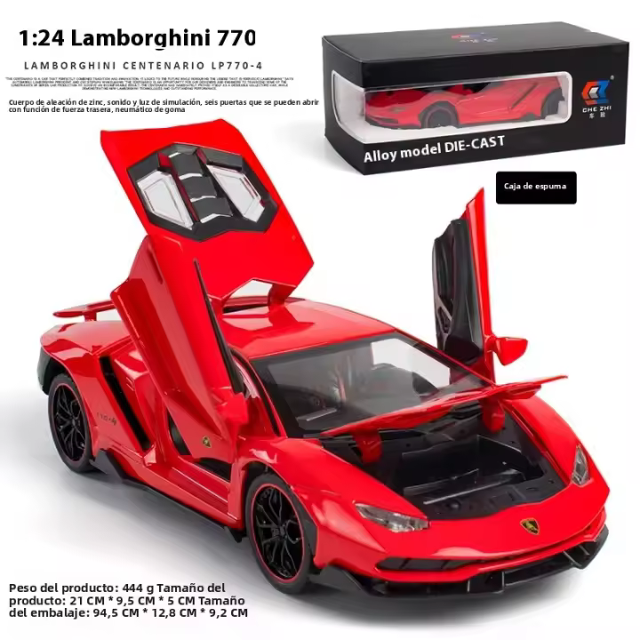 Lamborghini LP770-4 Super Muscular Coche Deportivo a Escala 1:24 Modelo De Metal De Juguete Coleccionable Decorativo Para Hobby Y Regalo - 1