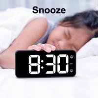 Despertador Digital LED Timits con Doble Alarma y 8 Tonos - Reloj Despertador con Volumen y Brillo Ajustables - Reloj Digital Sobremesa con Snooze - Alimentación por Cable USB (Nero) - details 5