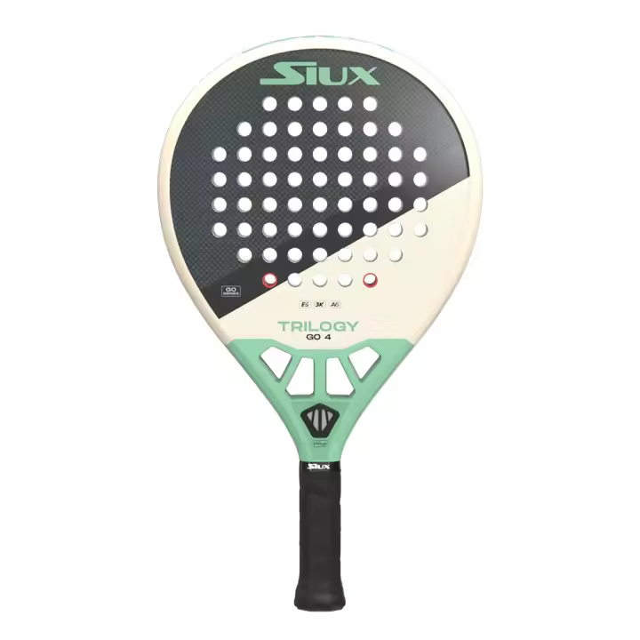 Pala de padel SIUX TRILOGY GO 4 WOMAN - La pala más equilibrada de la gama Trilogy para jugadoras que quieren progresar. Carbono 3K y goma EVA soft - 1