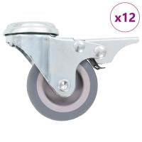 vidaXL Ruedas Giratorias Agujero Pasador y Frenos Dobles 50mm Almacén Útil Cantidad 4 unidades,  12 unidades,  8 unidades y mas - details 1