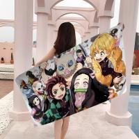 Toalla De Playa Demon Slayer Para Niños Toalla De Baño Personalizada Toalla De Piscina Regalo De Vacaciones Toalla De Picnic Toalla De Fiesta Tamaño 30x60 Cm Material Poliéster/Celulosa Absorbente Y Secado Rápido - details 1