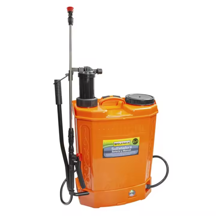 Sulfatadora Electrica A Bateria Doble Uso Bateria o Manual, Con Bateria Recargable 12 V / 8 Amperios - 1