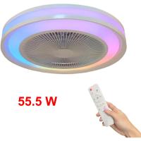Ventilador de Techo Moderno 66W con 4 Aspas Retráctiles, Luz LED 36W, Motor DC 30W, 6 Velocidades, 3CCT, Control Remoto Ostark-LEDUNI - details 6