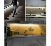 Tira De Luces LED Inalámbrica Con Sensor De Movimiento Impermeable 5V USB/Batería Para Iluminación De Escaleras Armario Cocina 1M 2M 3M Blanco Calido Y Frío - details 7